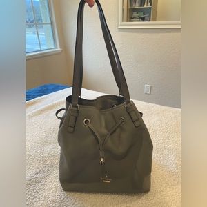 Kate Spade Leather Gray Bucket Purse
